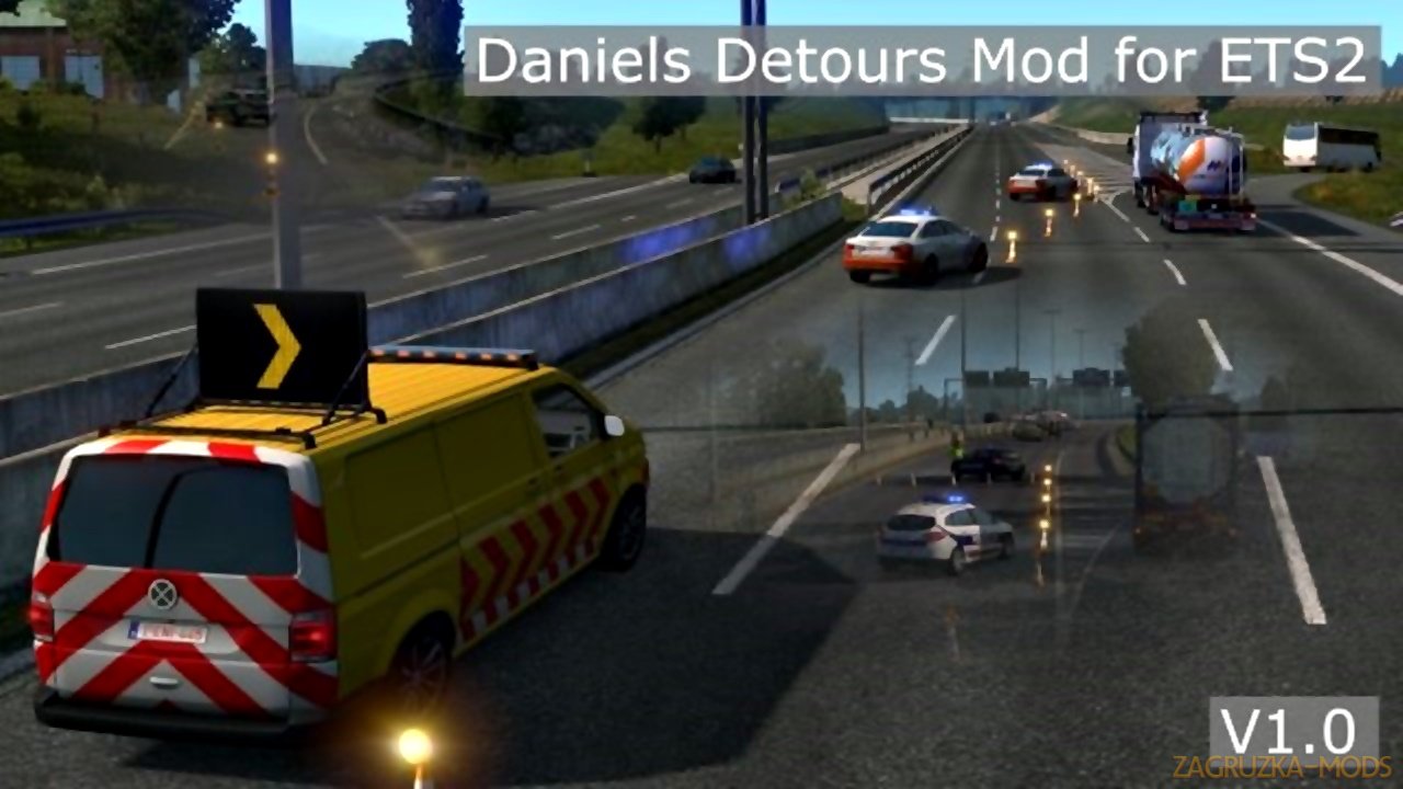 Daniels Roadwork Detours Mod v1.0 (1.37.x)