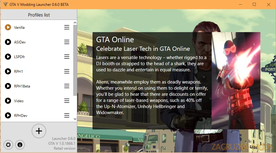 Modding Launcher v0.7.9 for GTA 5