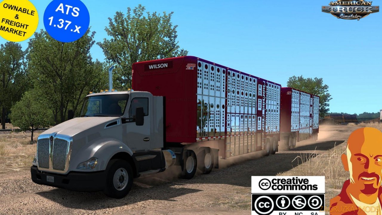 Wilson Livestock Trailers Reworked v1.1 (1.39.x) for ATS