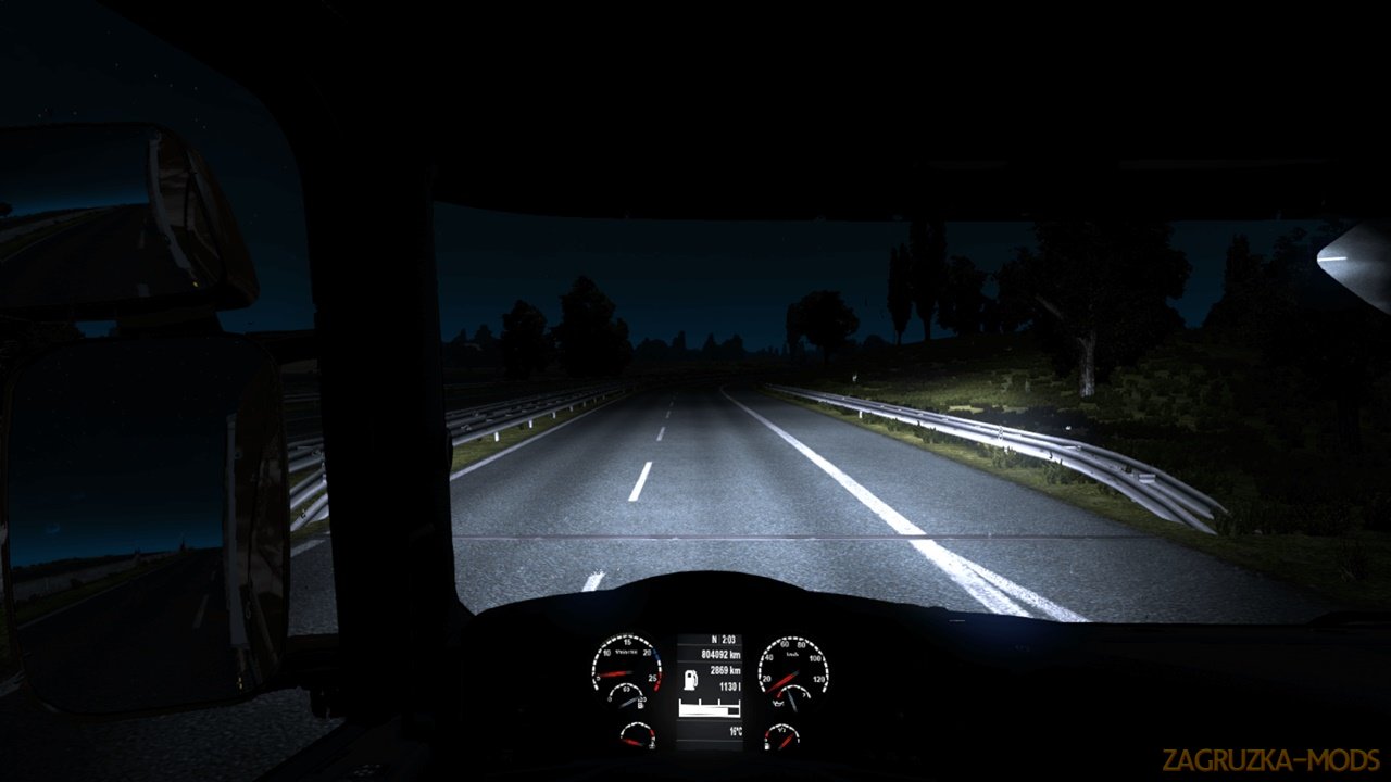 Realistic Blue Lights By Indianboss (1.37.x) for ETS2