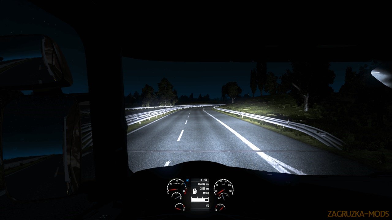 Realistic Blue Lights By Indianboss (1.37.x) for ETS2