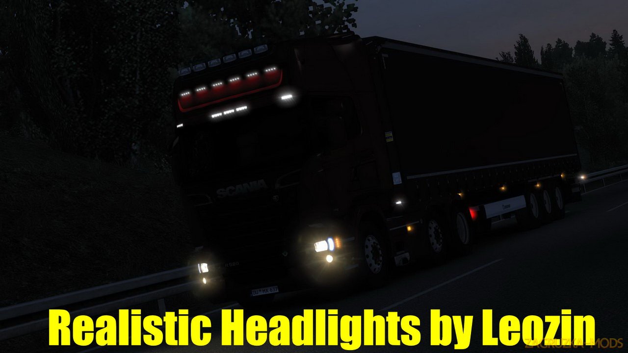 Realistic Headlights v3.0 by Leozin (1.40.x) for ETS2