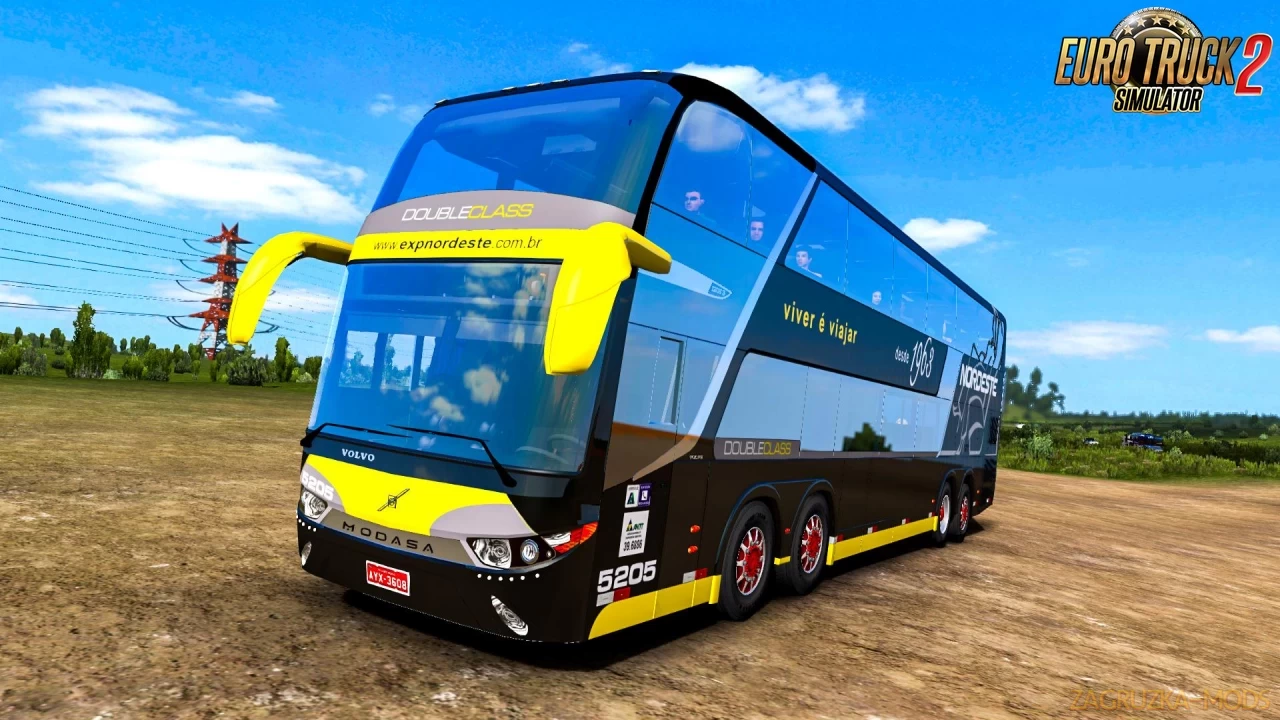Bus Volvo Modasa Zeus 3 8x2 v1.0 (1.38.x) for ETS2