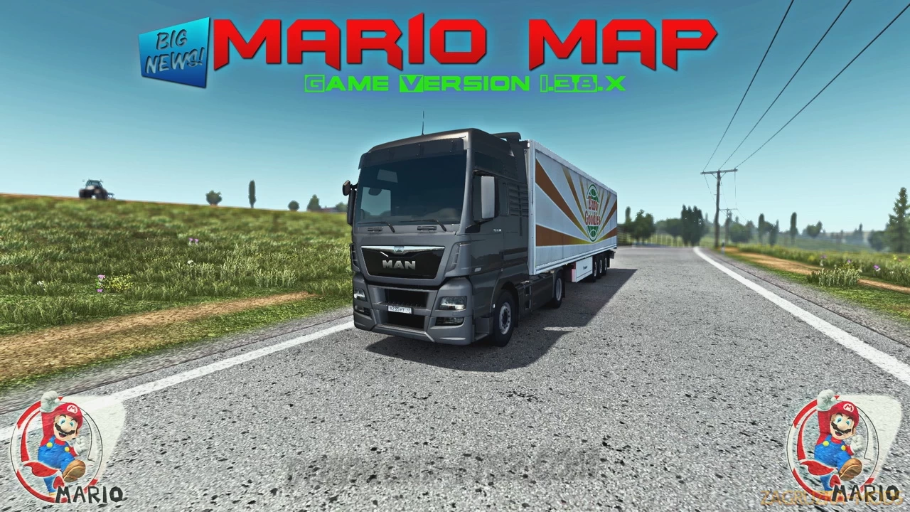 Mario Map v12.8 (1.43.x) for ETS2