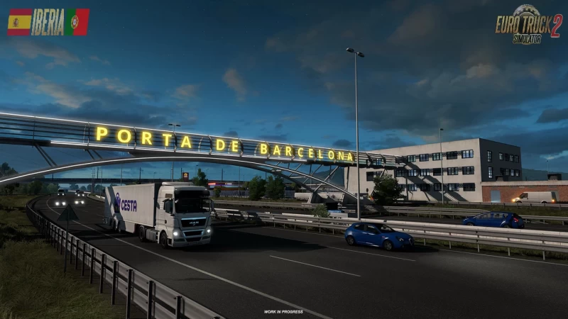 Iberia DLC: Barcelona city presented in ETS2