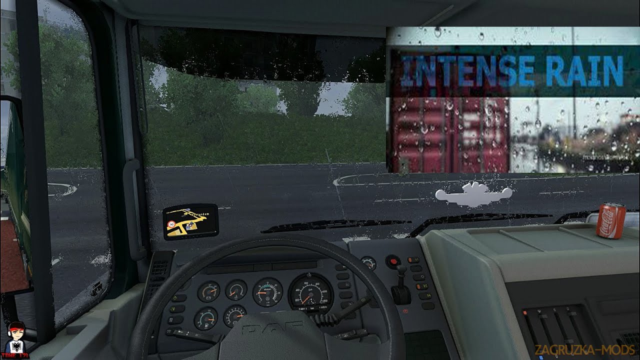 Intense Rain Mod v1.3.3 by KanaYan (1.38.x) for ETS2