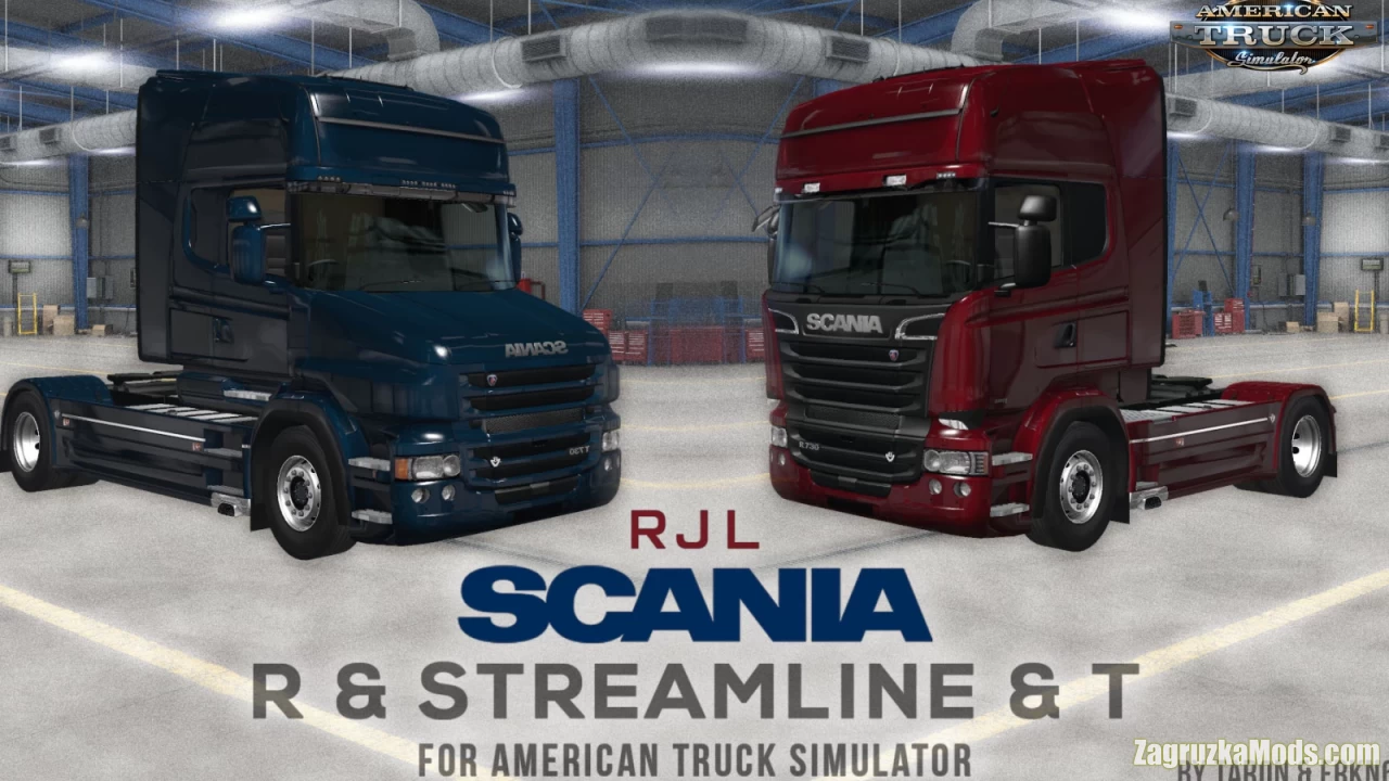 Scania R, Streamline and Scania T v1.0 (1.38.x) for ATS