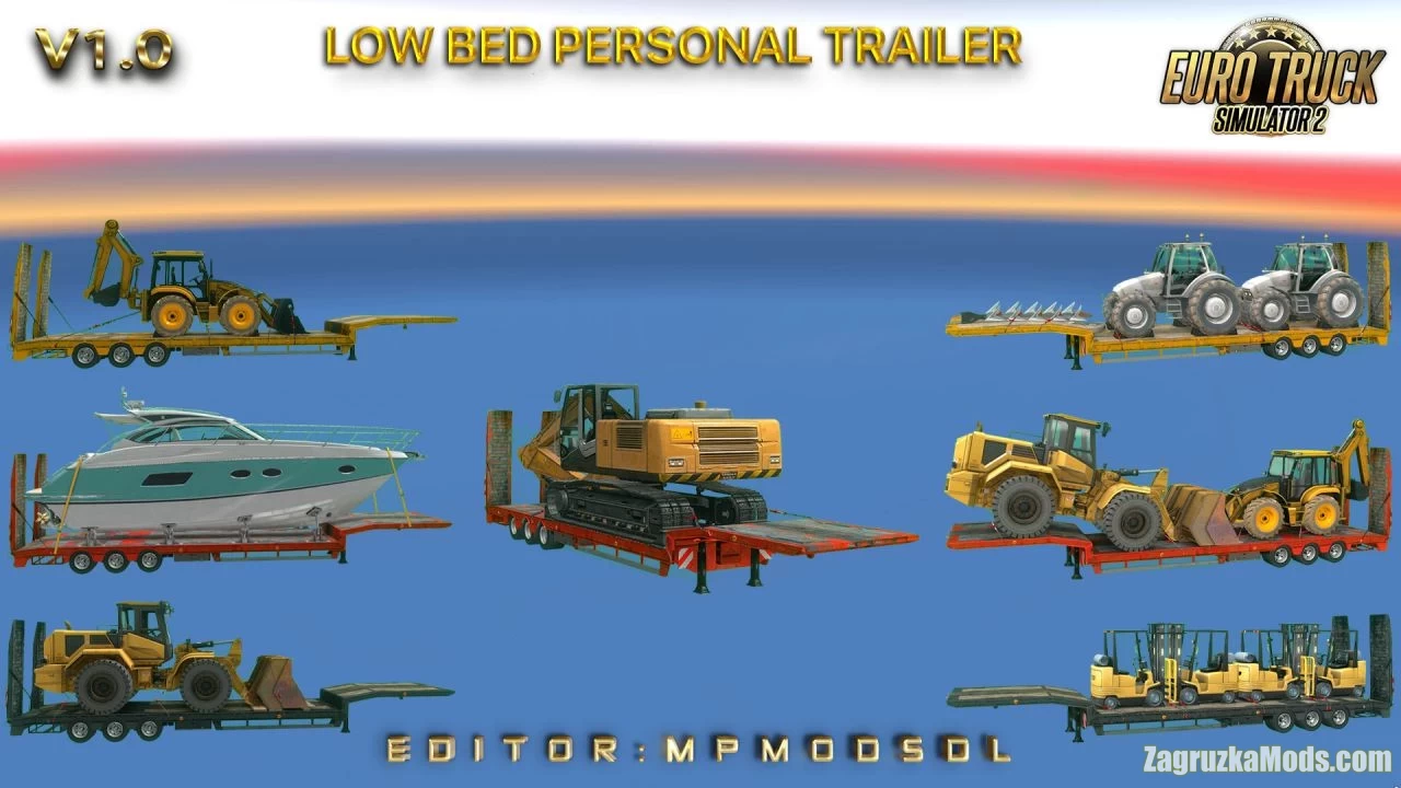 Low Bed Personal Trailer Mod v1.0 For ETS2 Multiplayer