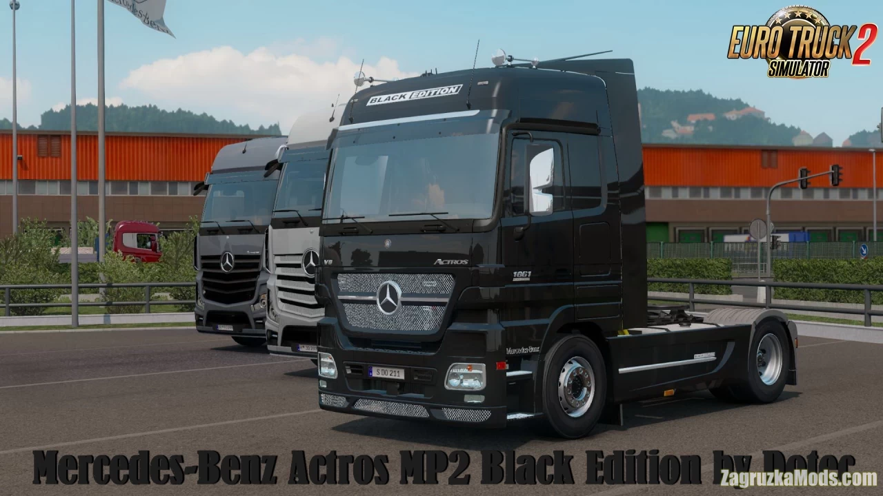 Mercedes-Benz Actros MP2 Black Edition v1.2.5 (1.40.x) for ETS2