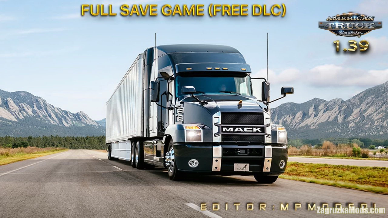 Full Save Game ATS 1.39 (Free DLC) v2.0 by MpModsDL