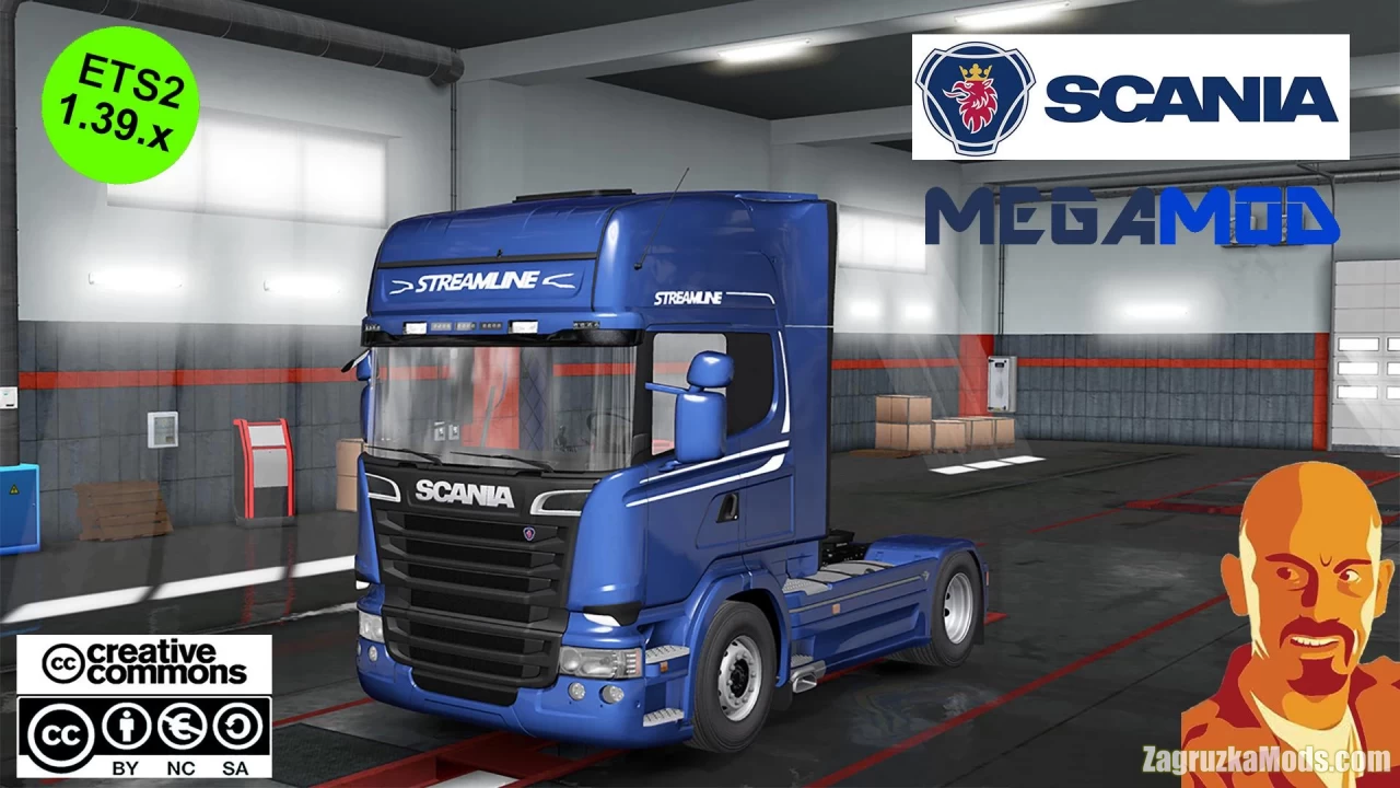 Scania Megamod Reworked + Trailers v1.4 (1.49.x) for ETS2