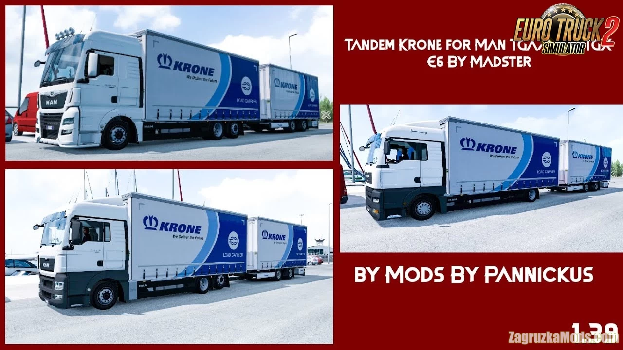 Tandem Krone for Man TGA/TGX/TGX E6 v1.0 (1.39.x) for ETS2