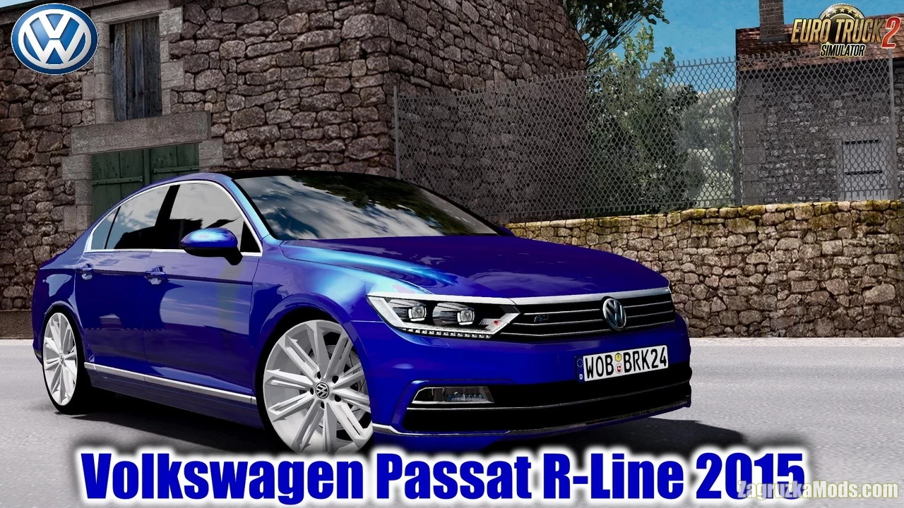 Volkswagen Passat R-Line 2015 + Interior v1.6 (1.40.x) for ETS2