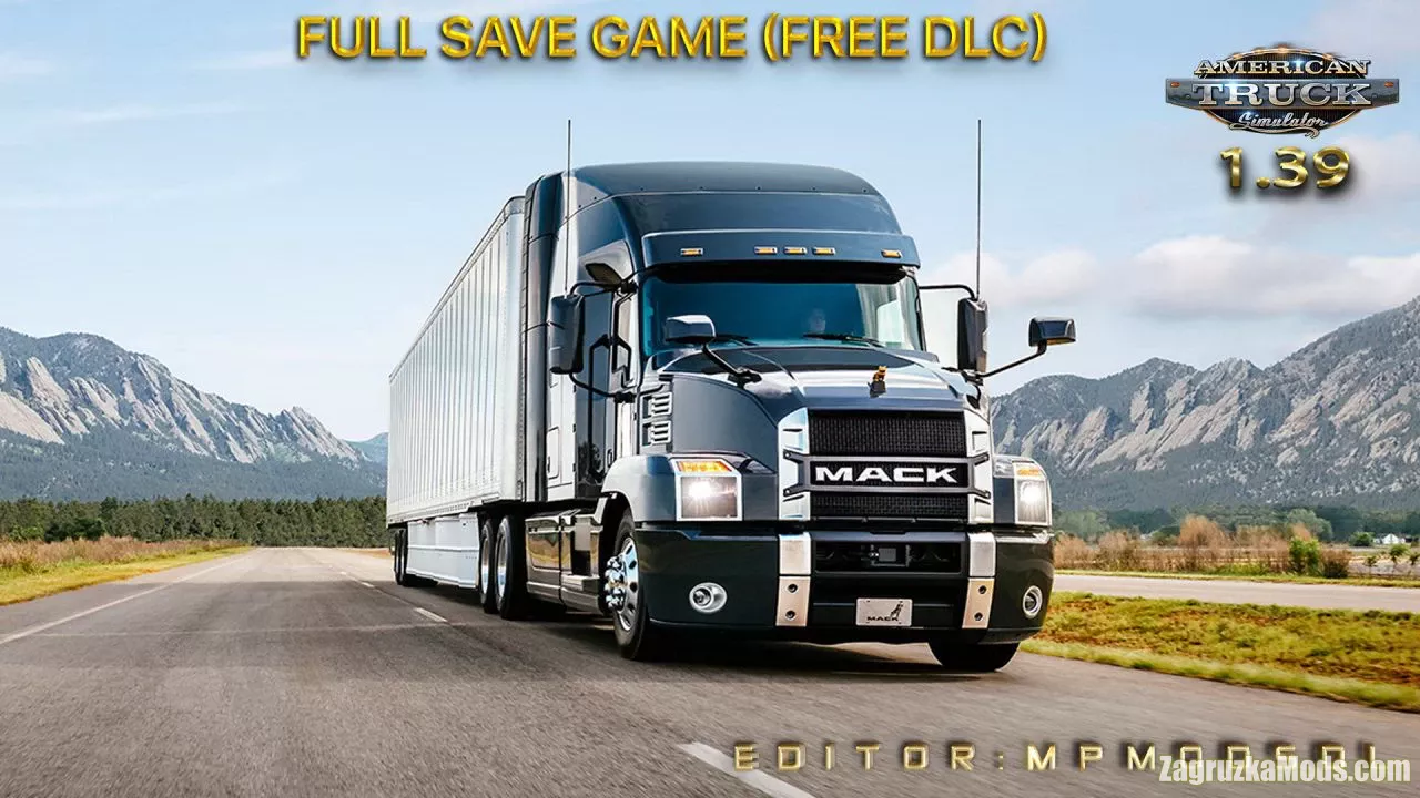Full Save Game ATS 1.39 (Free DLC) v2.0 by MpModsDL