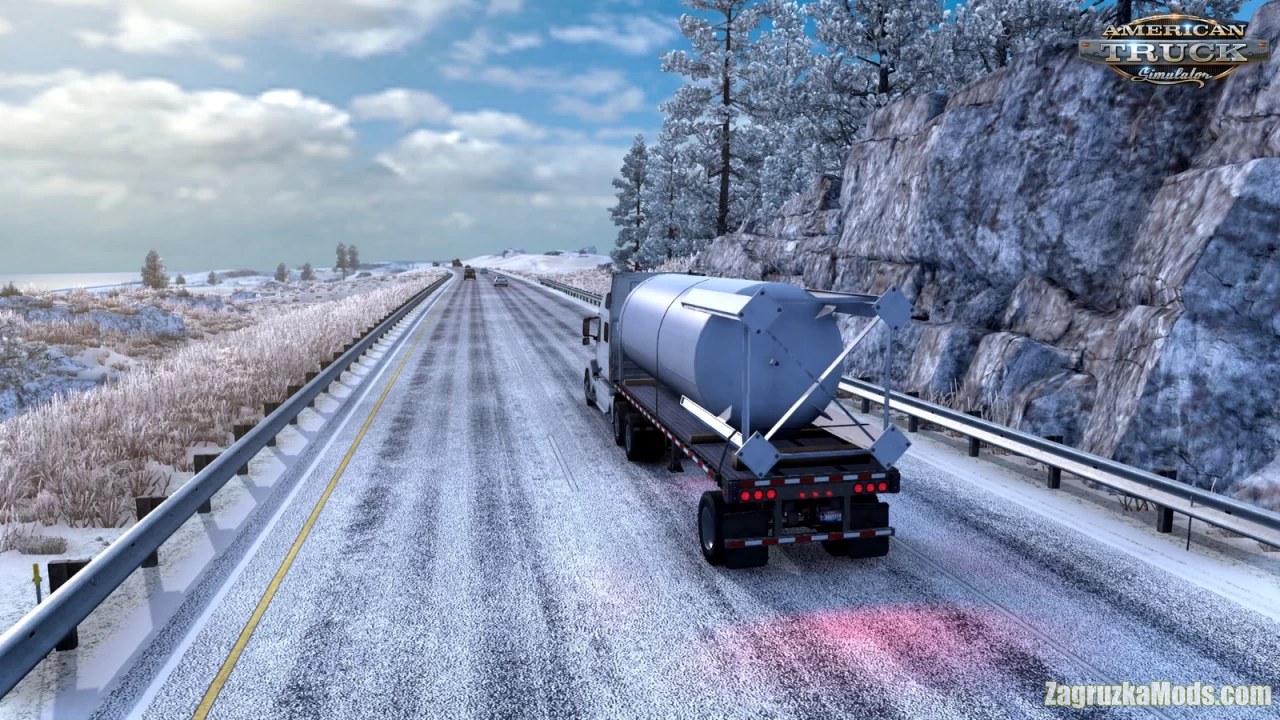Frosty Winter Weather Mod v4.5 (1.43.x) for ATS