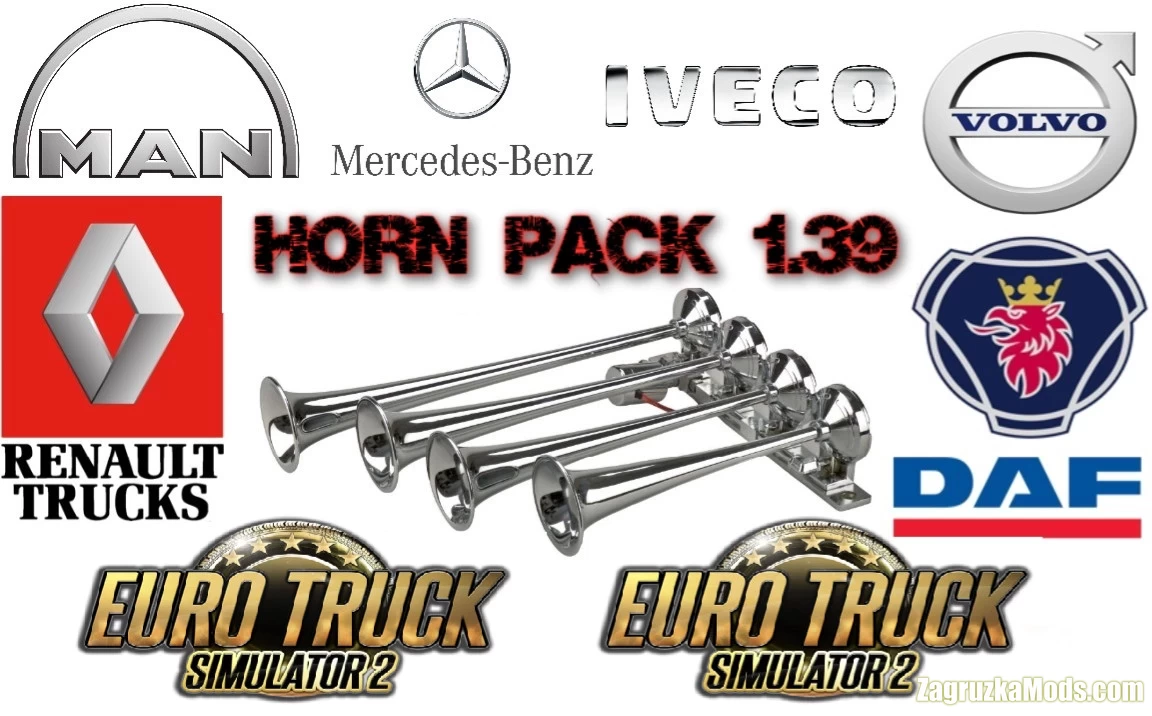 Horn Pack Sound Mod v1.0 (1.39.x) for ETS2