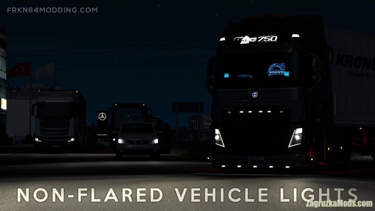 Non-Flared Vehicle Lights v5.0 (1.40.x) for ETS2