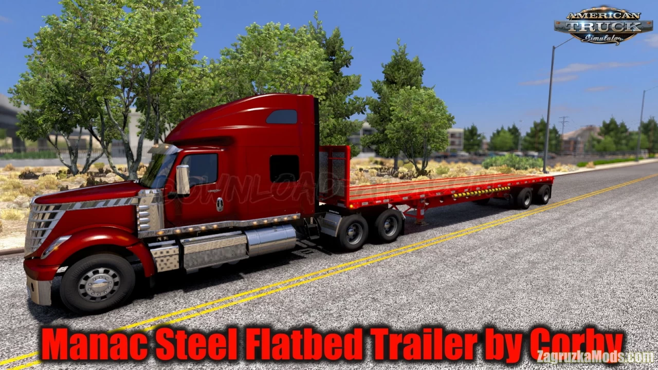 Manac Steel Flatbed Trailer v1.44 by Corby (1.49.x) for ATS