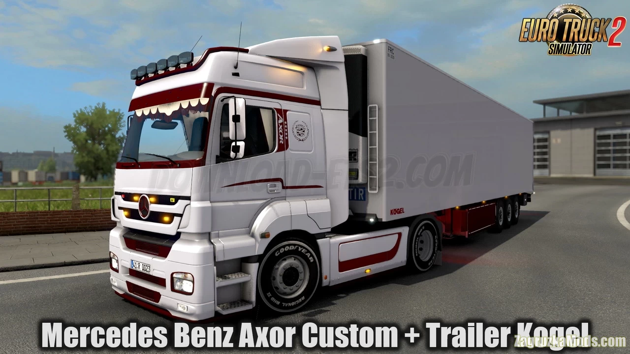 Mercedes Benz Axor Custom + Trailer Kogel v1.0 (1.39.x) for ETS2