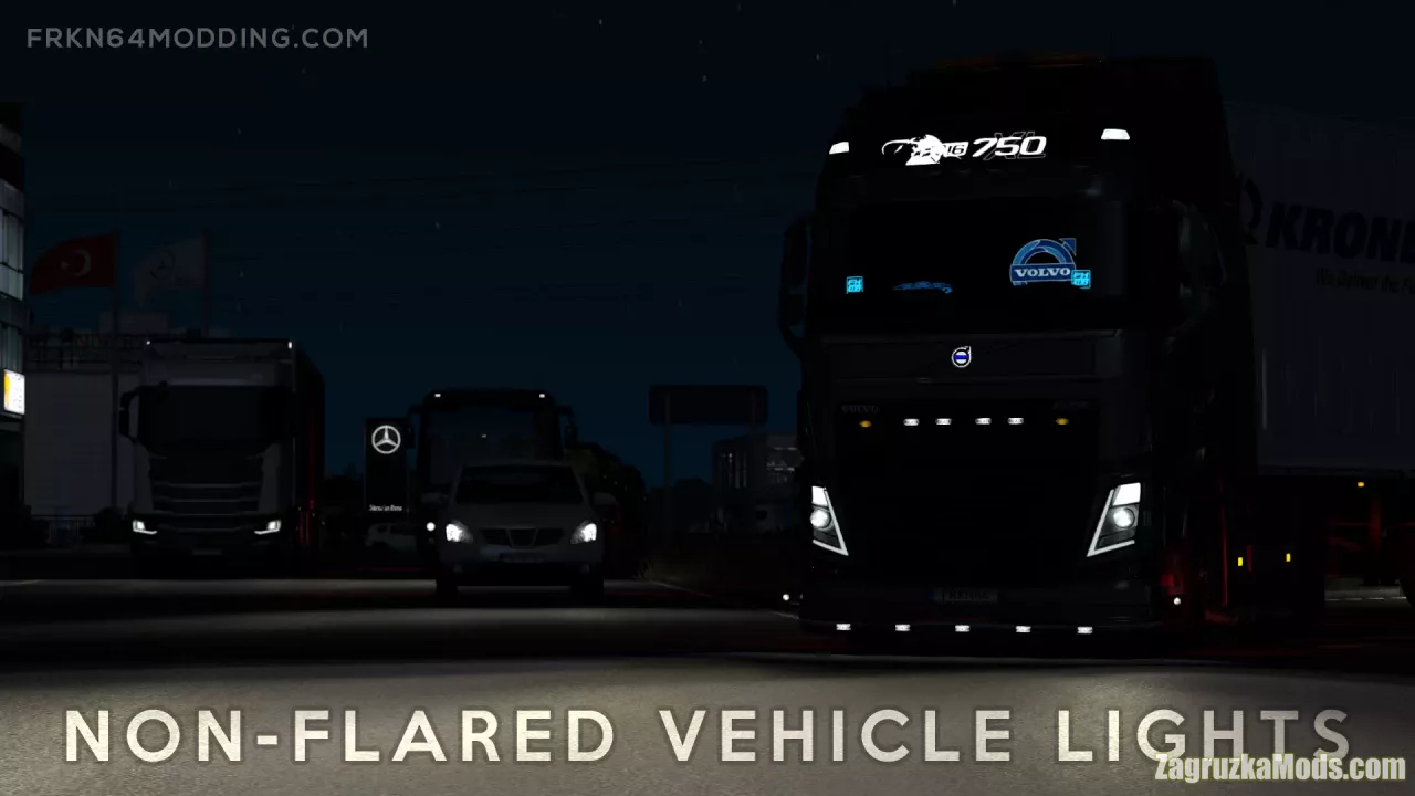 Non-Flared Vehicle Lights v5.0 (1.40.x) for ETS2 Non-Flared Vehicle Lights v5.0 (1.40.x) for ETS2