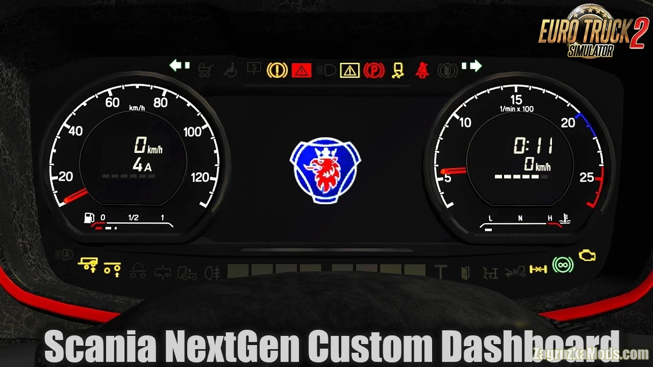 Scania NextGen Custom Dashboard v1.0 by Piva (1.39.x) for ETS2