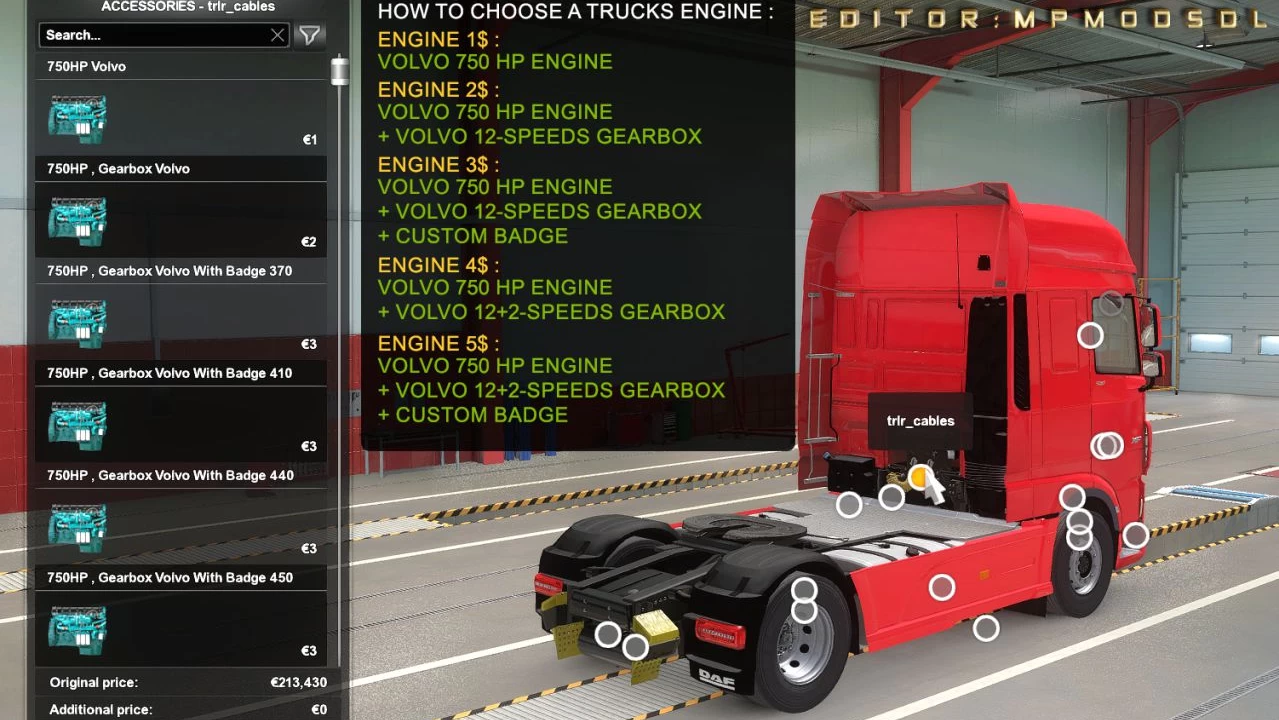 Volvo 750HP Engine For All Trucks Mod v1.2 For ETS2 Multiplayer 1.39
