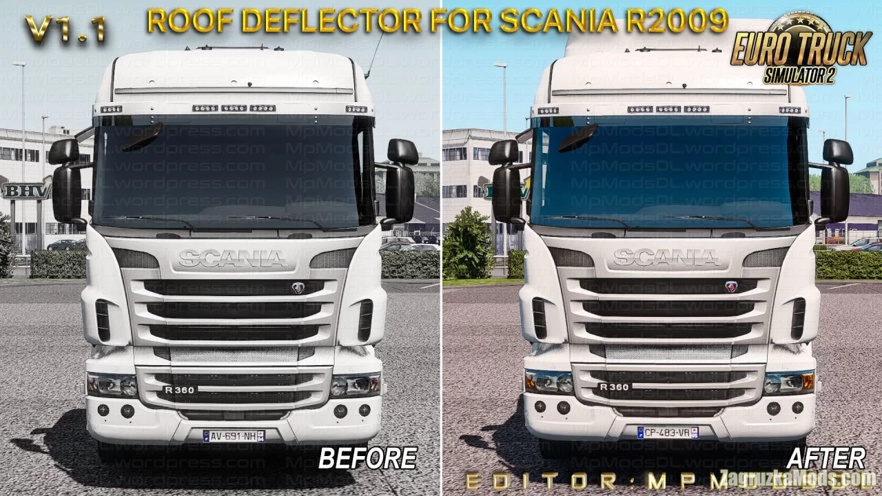 Roof Deflector For Scania R2009 Mod v1.1 For ETS2