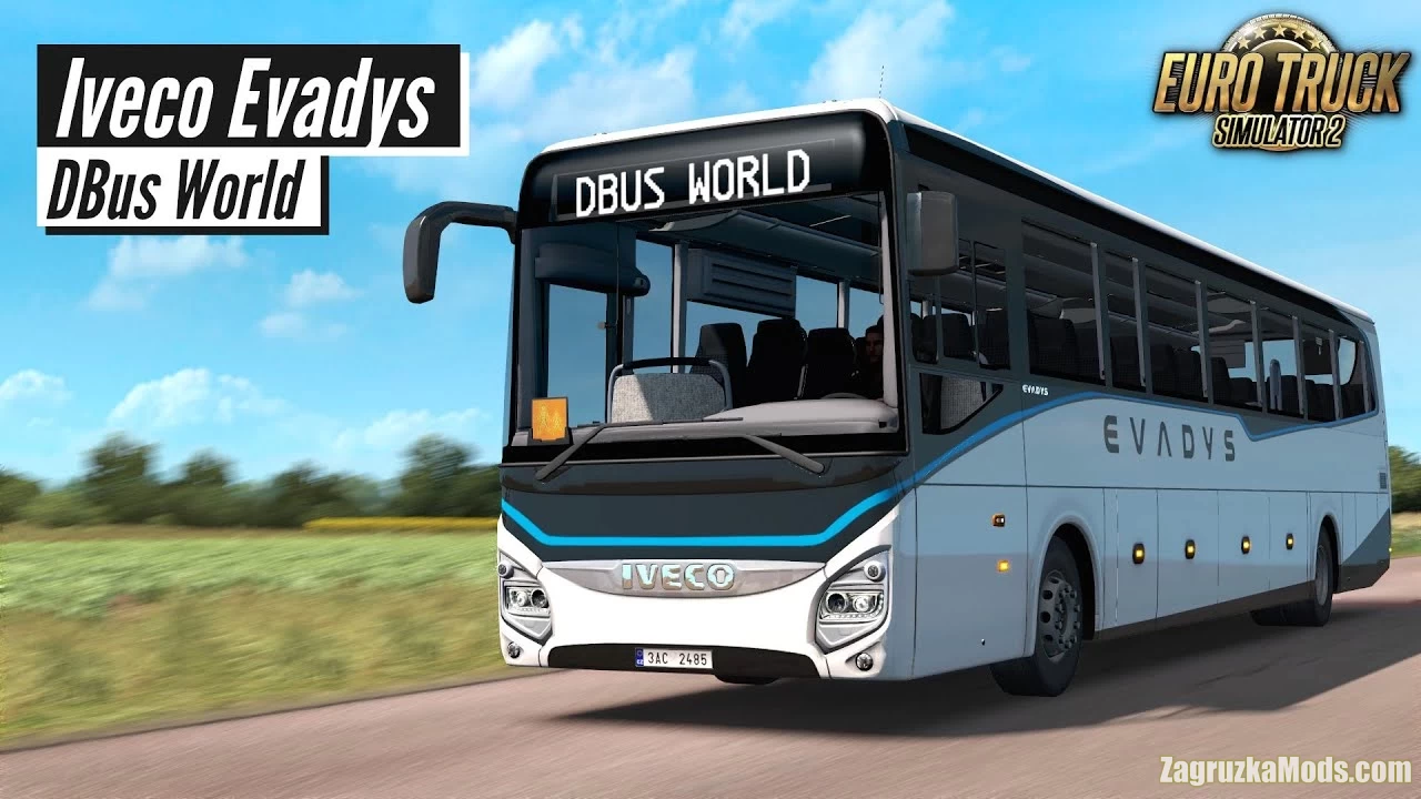 Bus Iveco Evadys Line 13m + Interior v1.0.21.50 (1.50.x) for ETS2