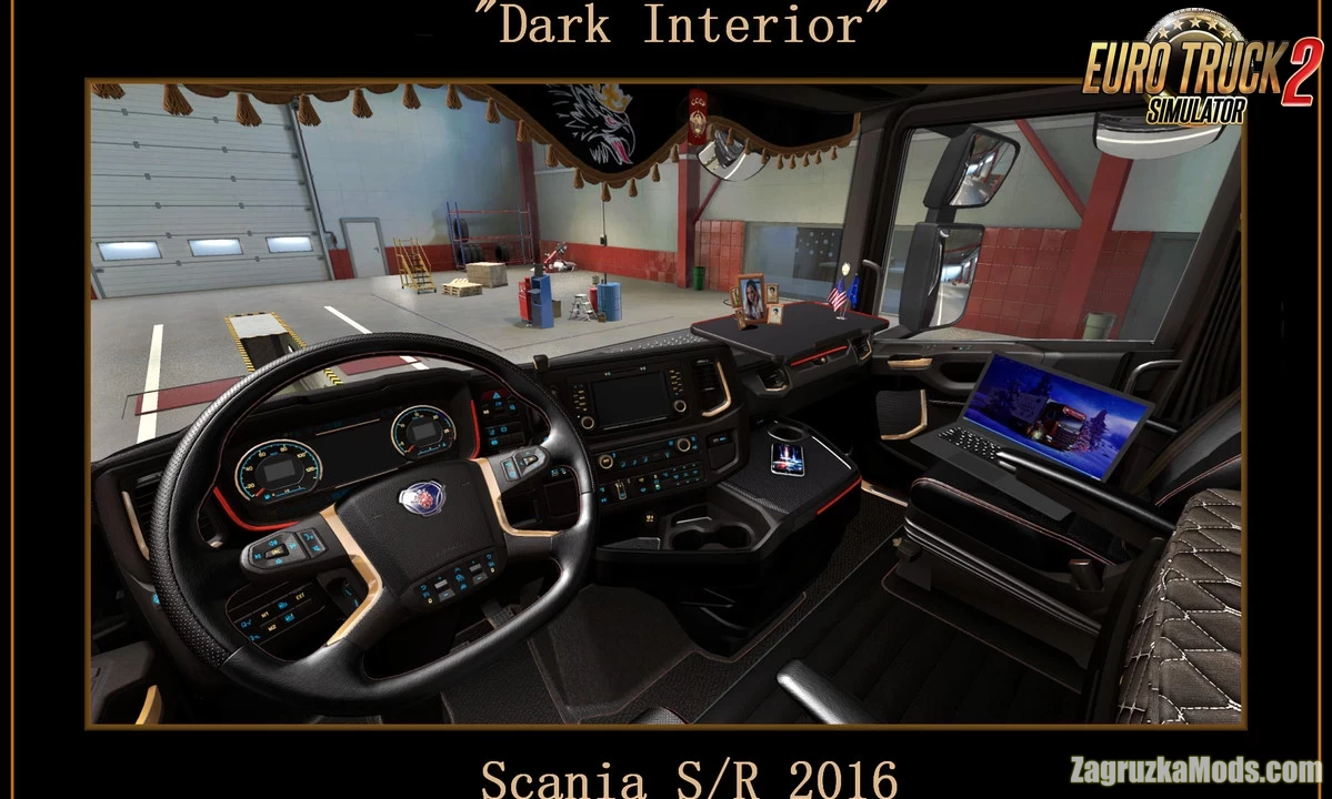 Dark Interior for Scania S/R 2016 v1.1 (1.39.x) for ETS2
