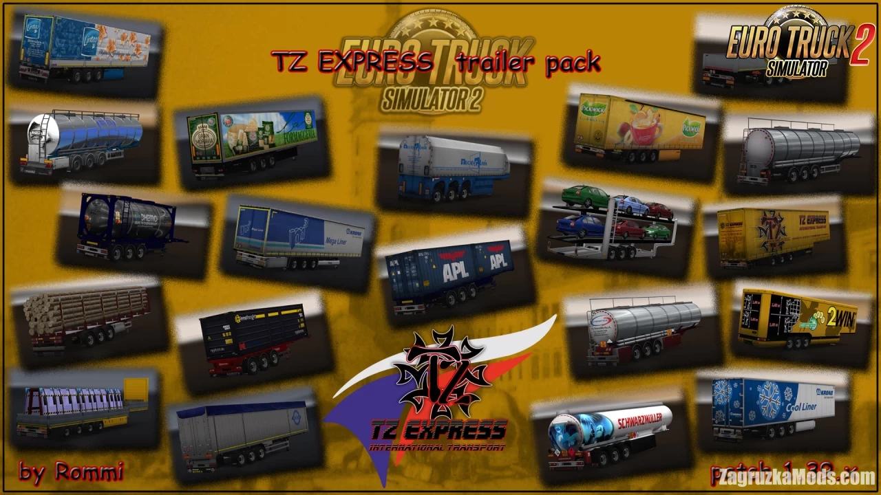 TZ Express Trailers Pack + Ownable v1.5 (1.52.x) for ETS2