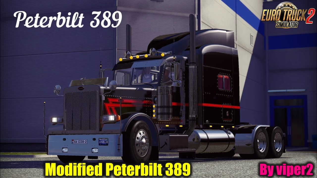 Modified Peterbilt 389 + Interior v2.4 (1.43.x) for ETS2