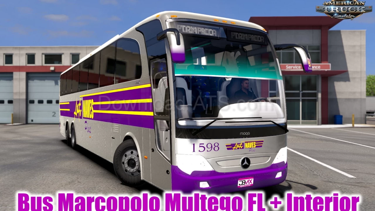 Bus Marcopolo Multego FL + Interior v1.7 (1.48.x) for ATS