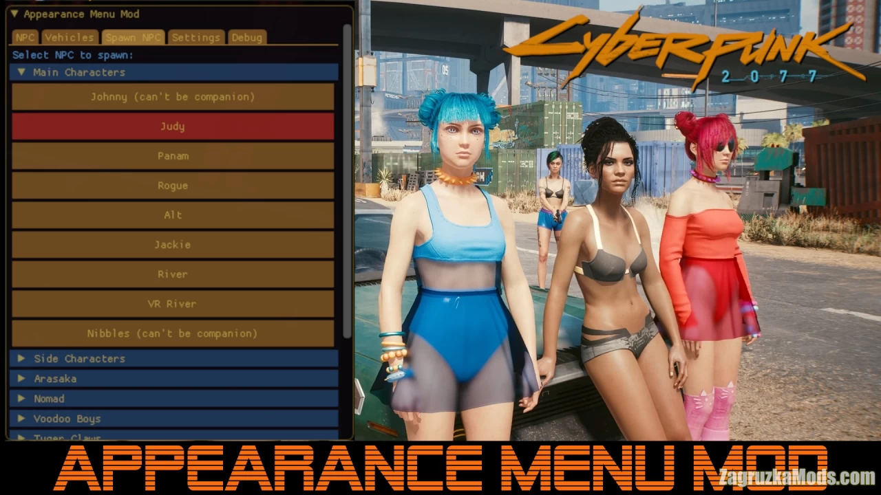 Appearance Menu Mod v2.12.5 for Cyberpunk 2077