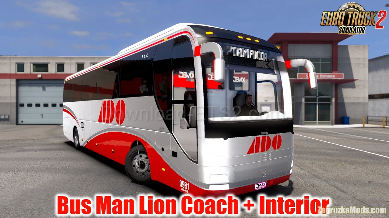 Bus Man Lion Coach + Interior v1.5 (1.39.x) for ETS2 and ATS