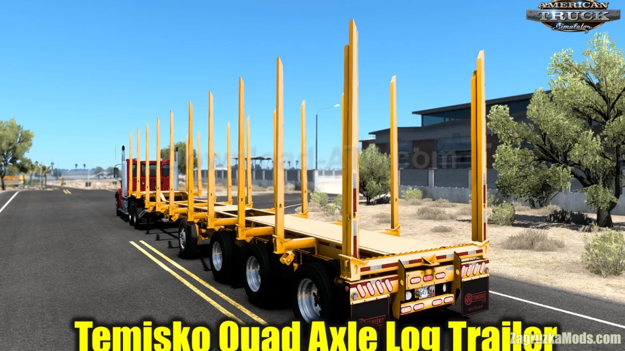Temisko Quad Axle Log Trailer v1.0 (1.40.x) for ATS
