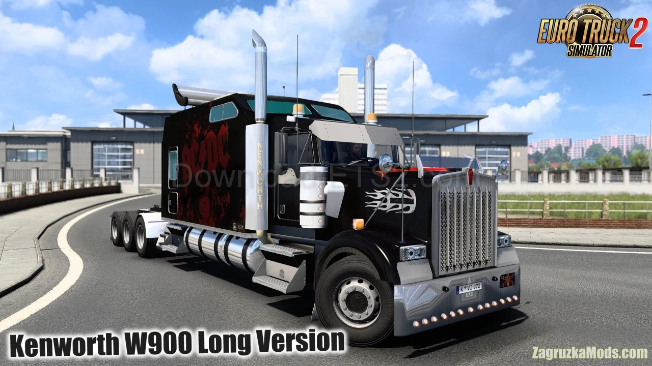 Kenworth W900 Flatglass Truck V10 143x For Ats