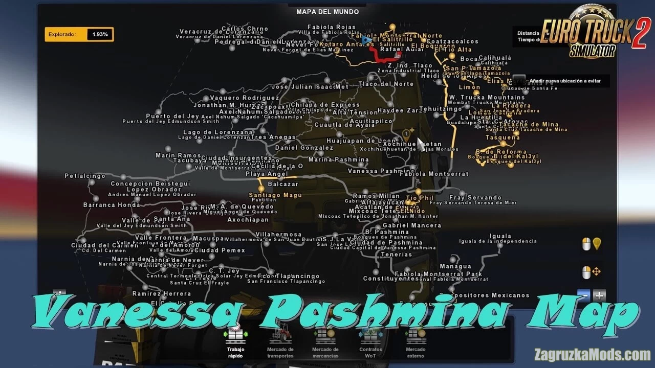 Vanessa Pashmina Map v6.0 (1.47.x) for ETS2