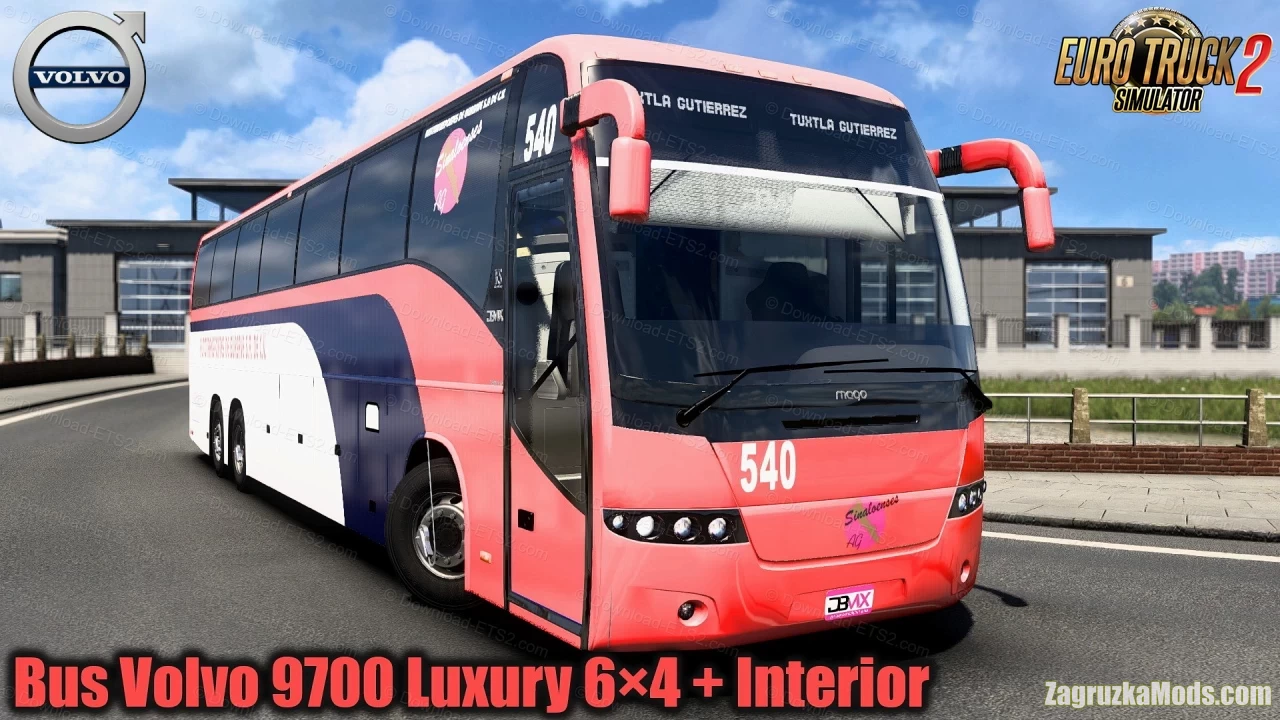 Bus Volvo 9700 Luxury 6×4 v2.8 (1.50.x) for ETS2 and ATS