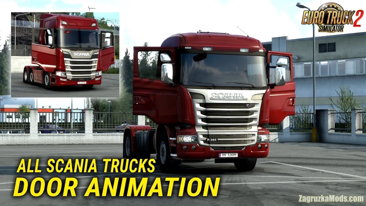 All Scania Trucks Door Animation Mod v1.0 (1.40.x) for ETS2