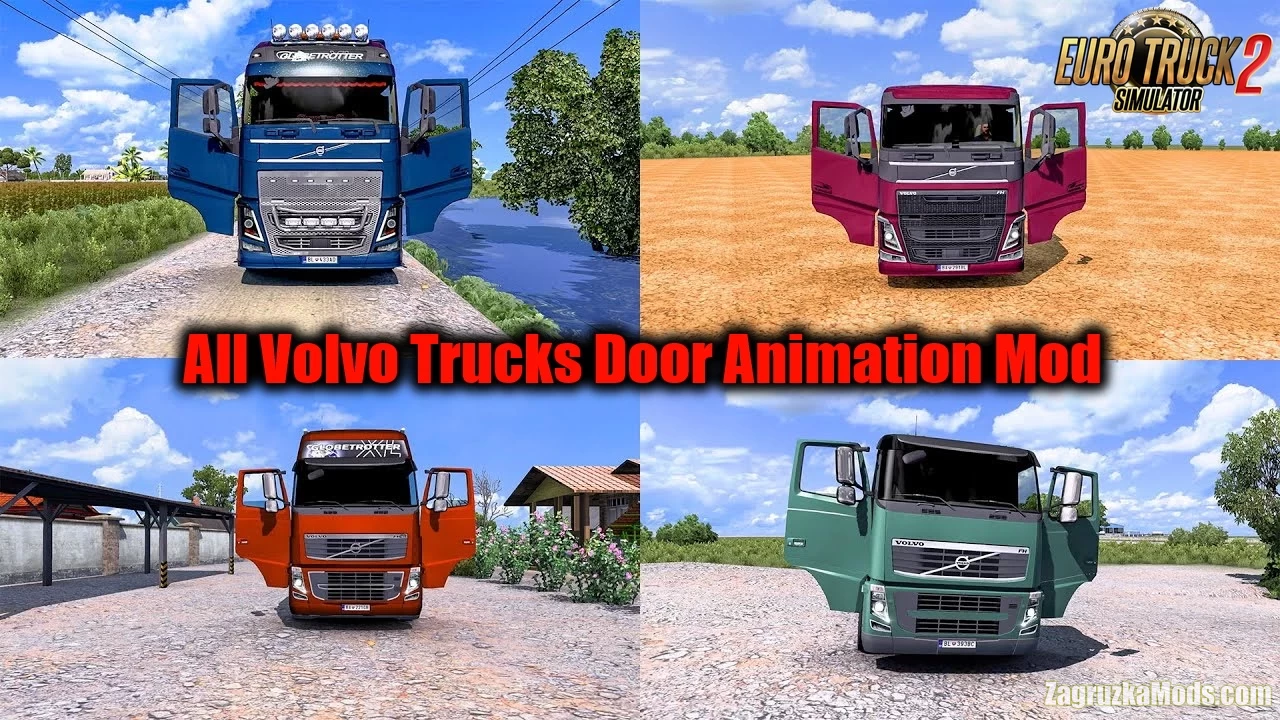 All Volvo Trucks Door Animation Mod v1.0 (1.40.x) for ETS2