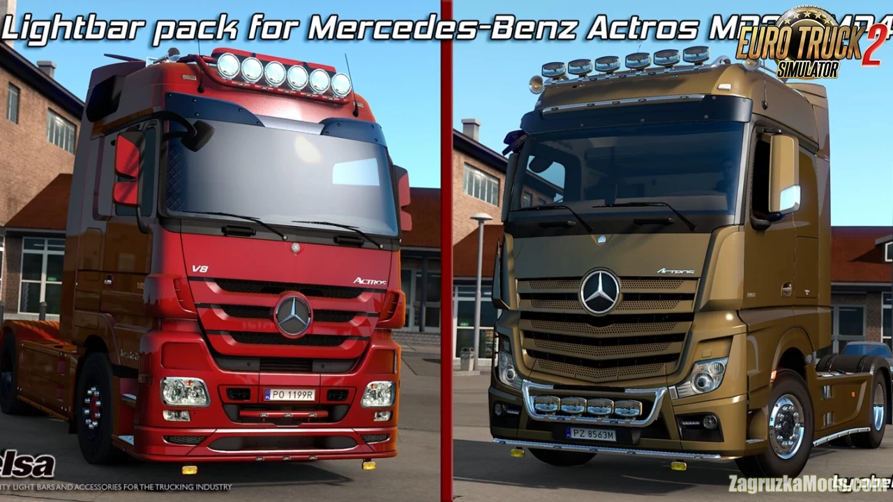 Kelsa Lightbars for MB Actros MP3 & MP4 v1.2 (1.40.x) for ETS2