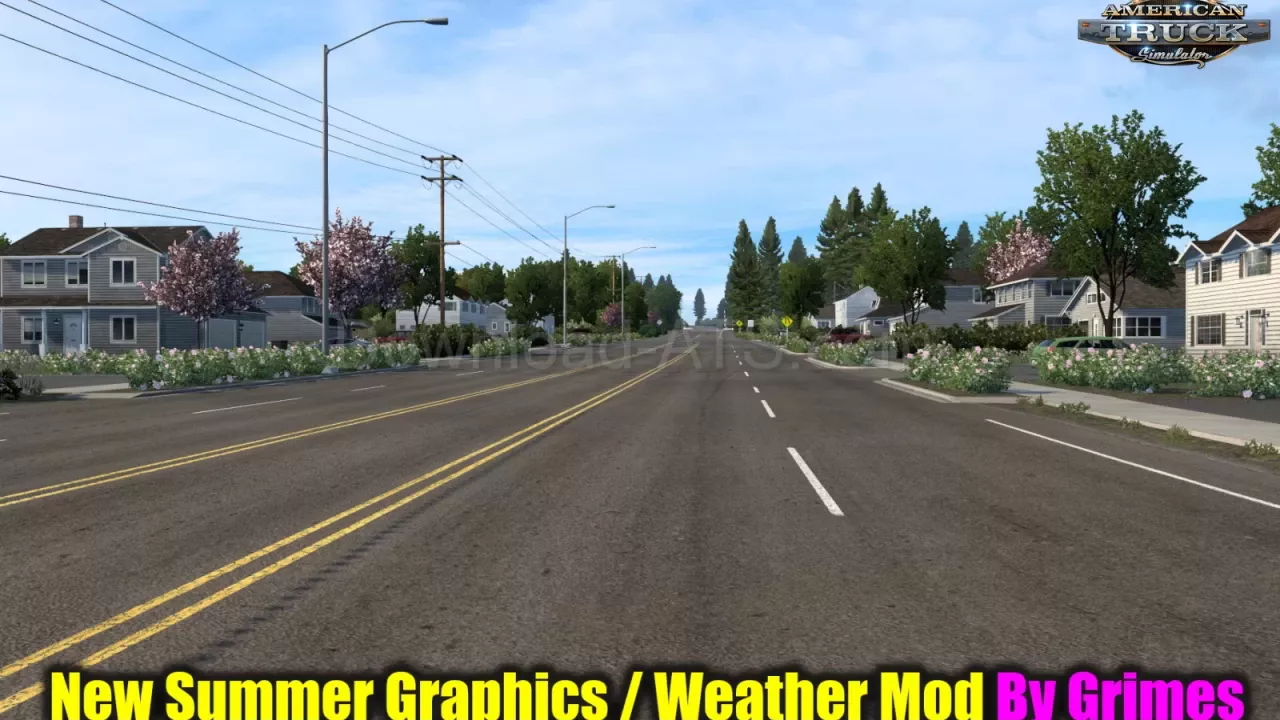 Summer Graphics / Weather Mod v4.3 By Grimes (1.59.x) for ATS