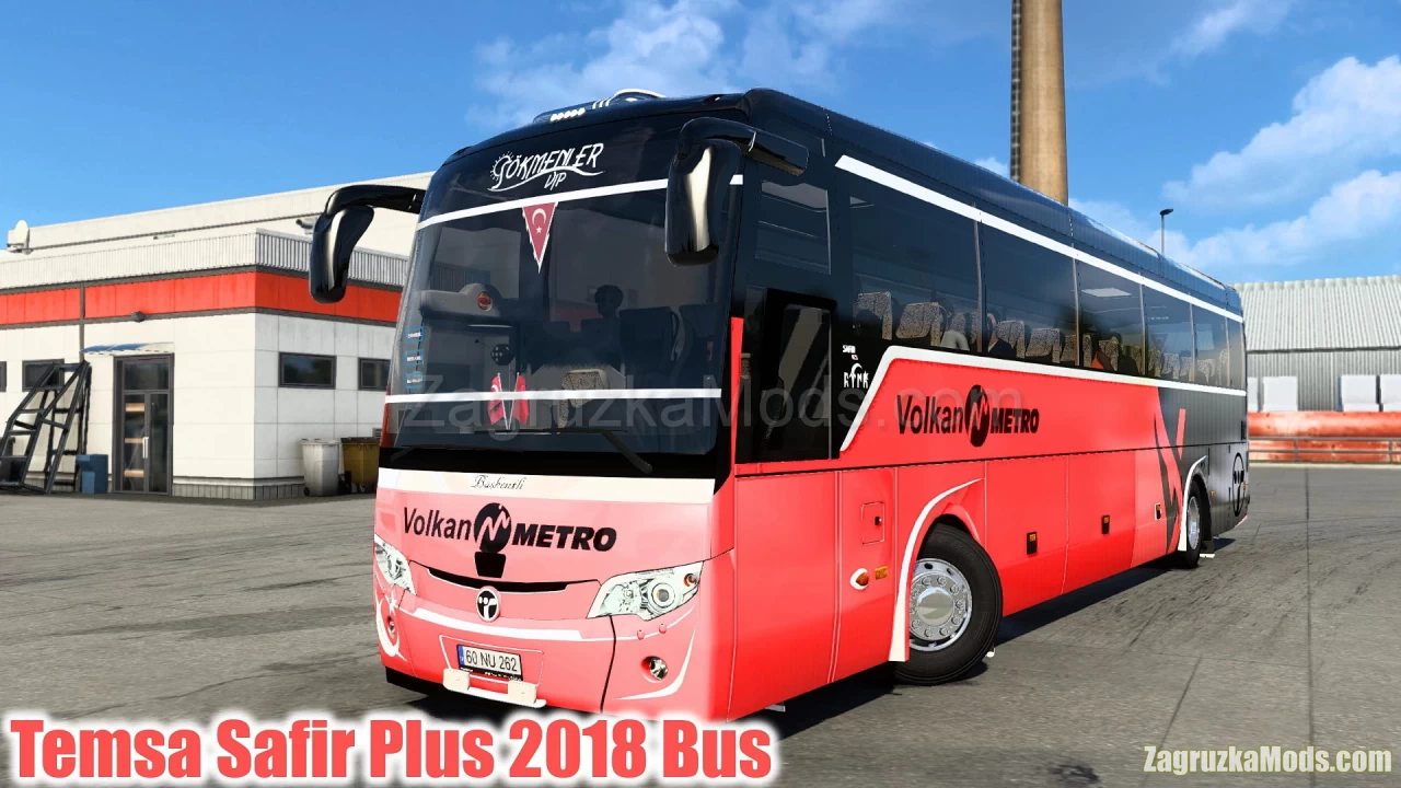 Temsa Safir Plus 2018 Bus + Interior v2.5 (1.40.x) for ETS2