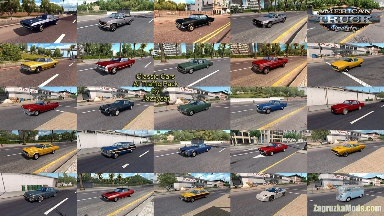 Classic Cars AI Traffic Pack v9.0.6 by Jazzycat (1.53.x) for ATS