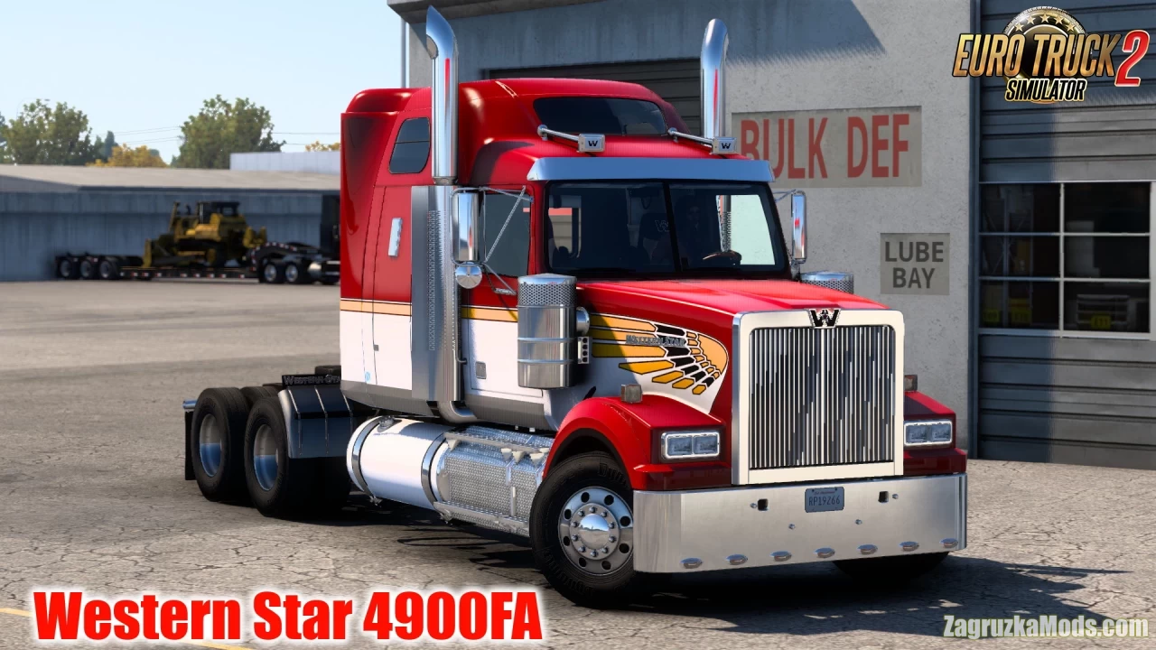 Western Star 4900FA + Interior v3.3.1 (1.40.x) for ETS2