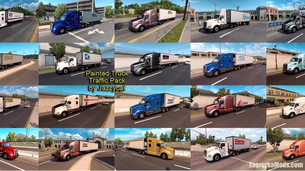 Painted Truck Traffic Pack v4.6 by Jazzycat (1.43.x) for ATS