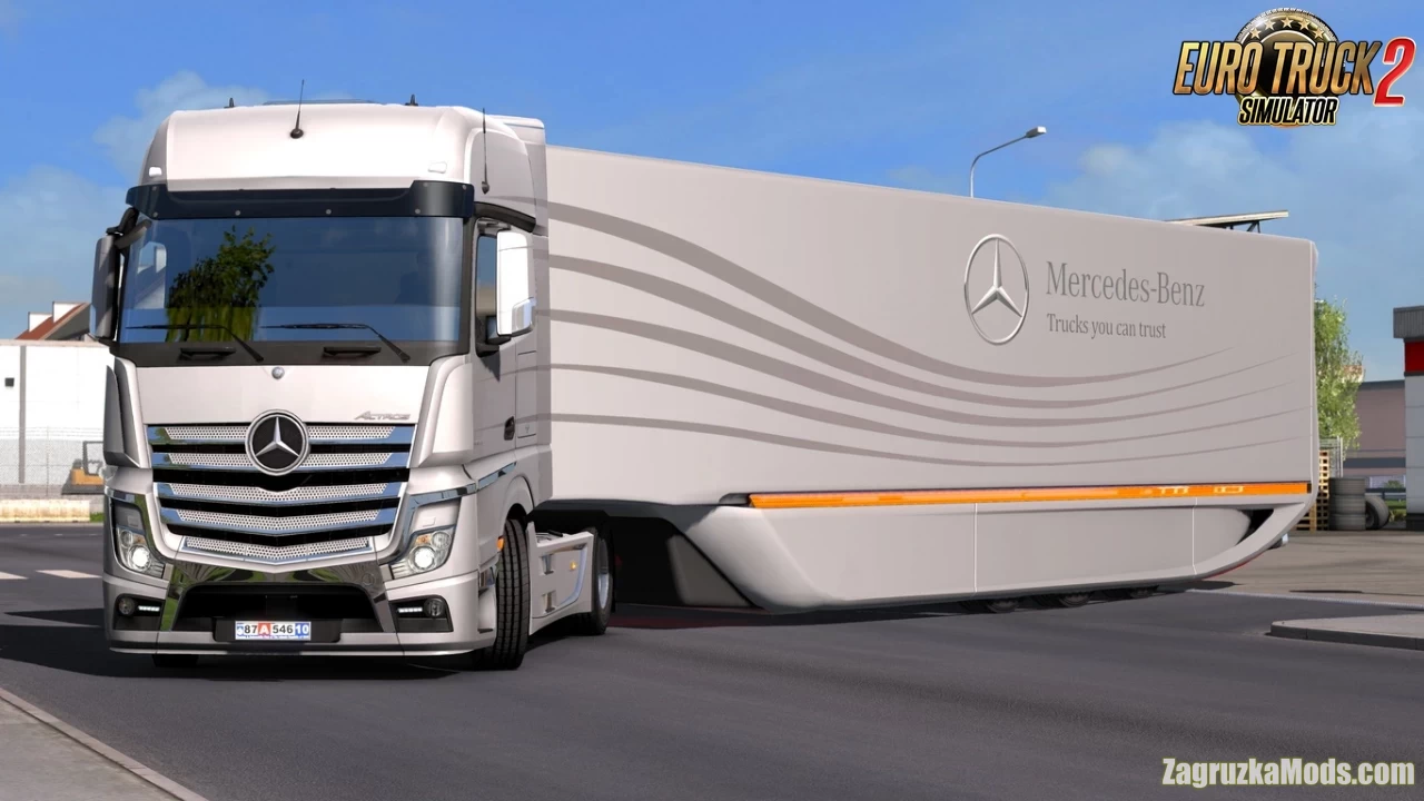 Mercedes Benz AeroDynamic Trailer v1.8 (1.47.x) for ETS2