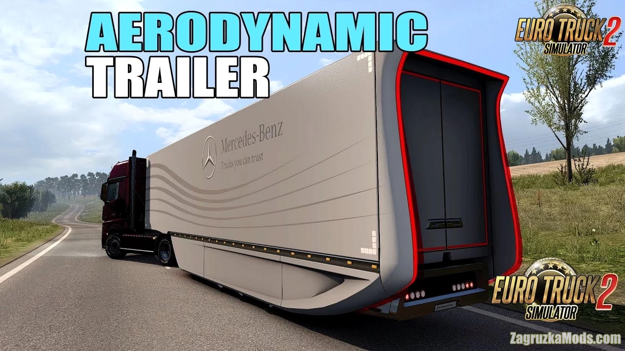 Mercedes Benz AeroDynamic Trailer v1.5 (1.51.x) for ETS2