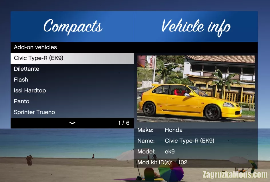 Add-On Vehicle Spawner v1.6.2 for GTA 5