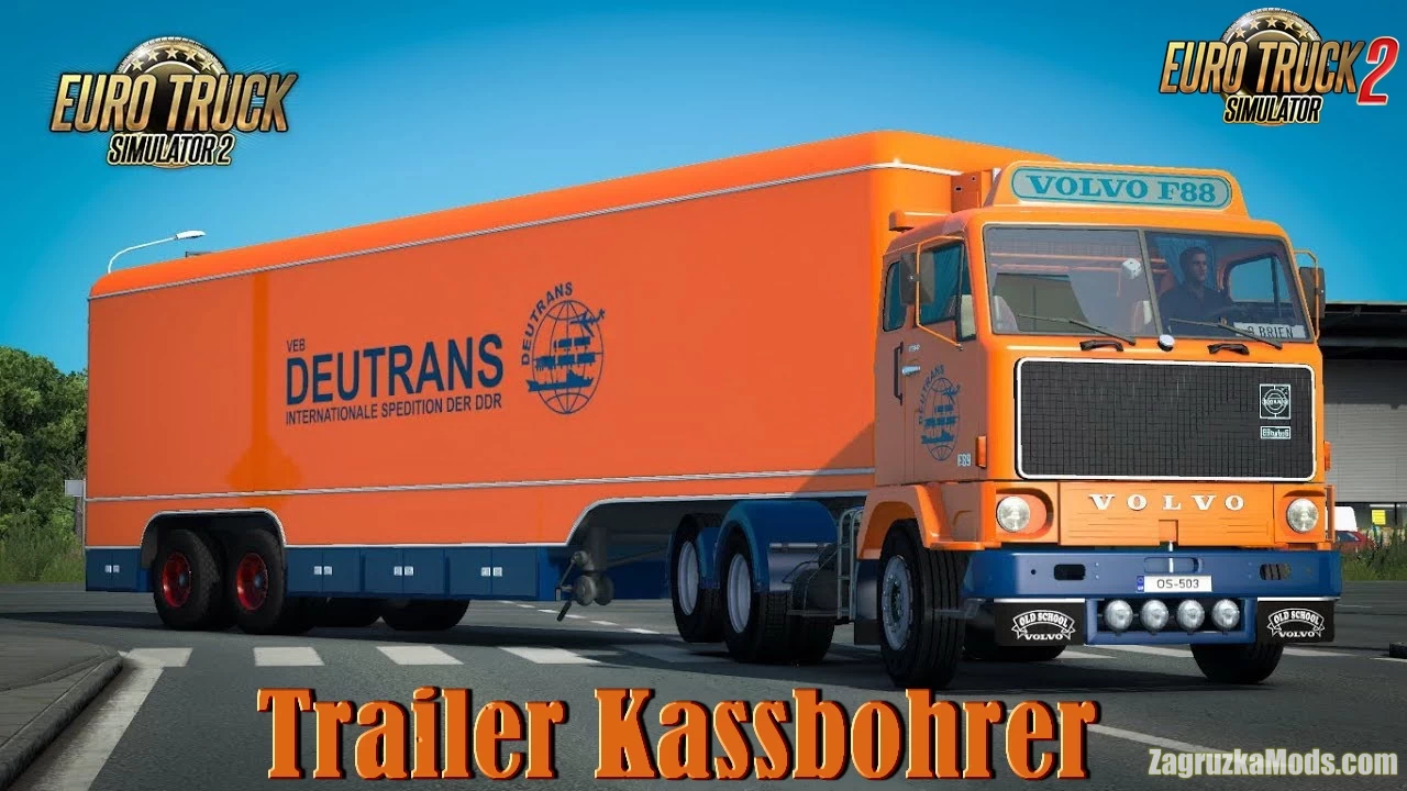 Trailer Kassbohrer v1.17 for Volvo F88 (1.41.x) for ETS2
